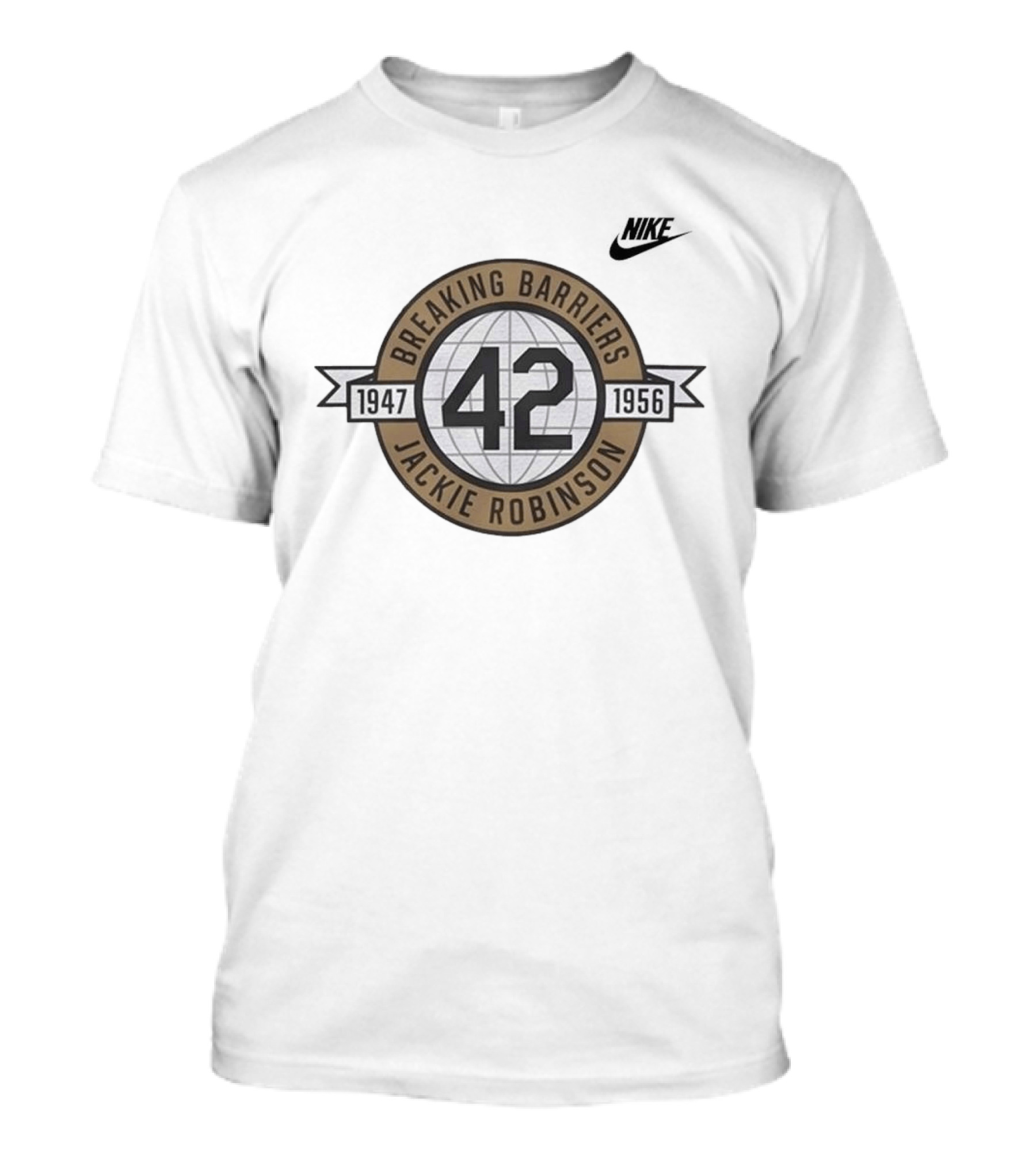 Los Angeles Dodgers Jackie Robinson Breaking Barriers Legend Night 2026 Nike 42 1947 1956 T-Shirt