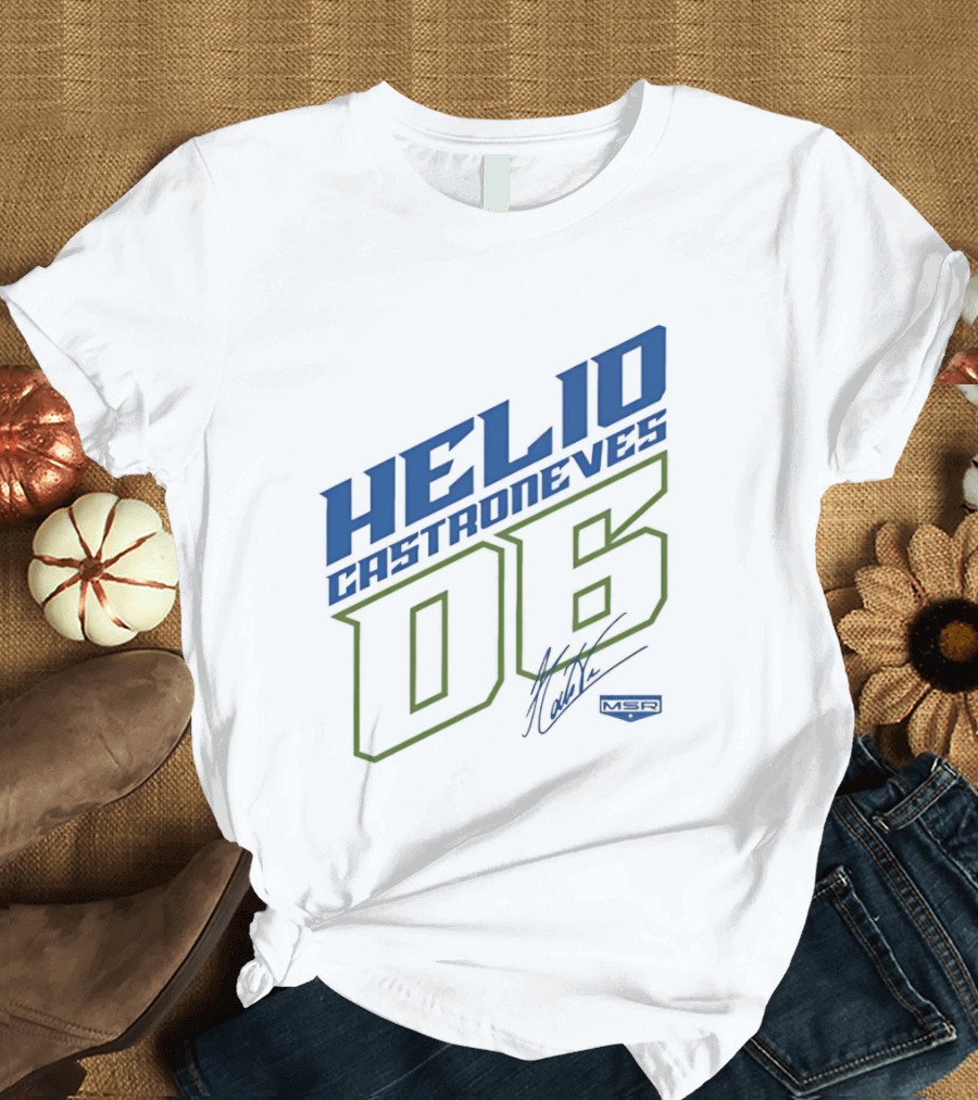 Meyer Shank Racing Helio Castroneves 06 Signature T-Shirt
