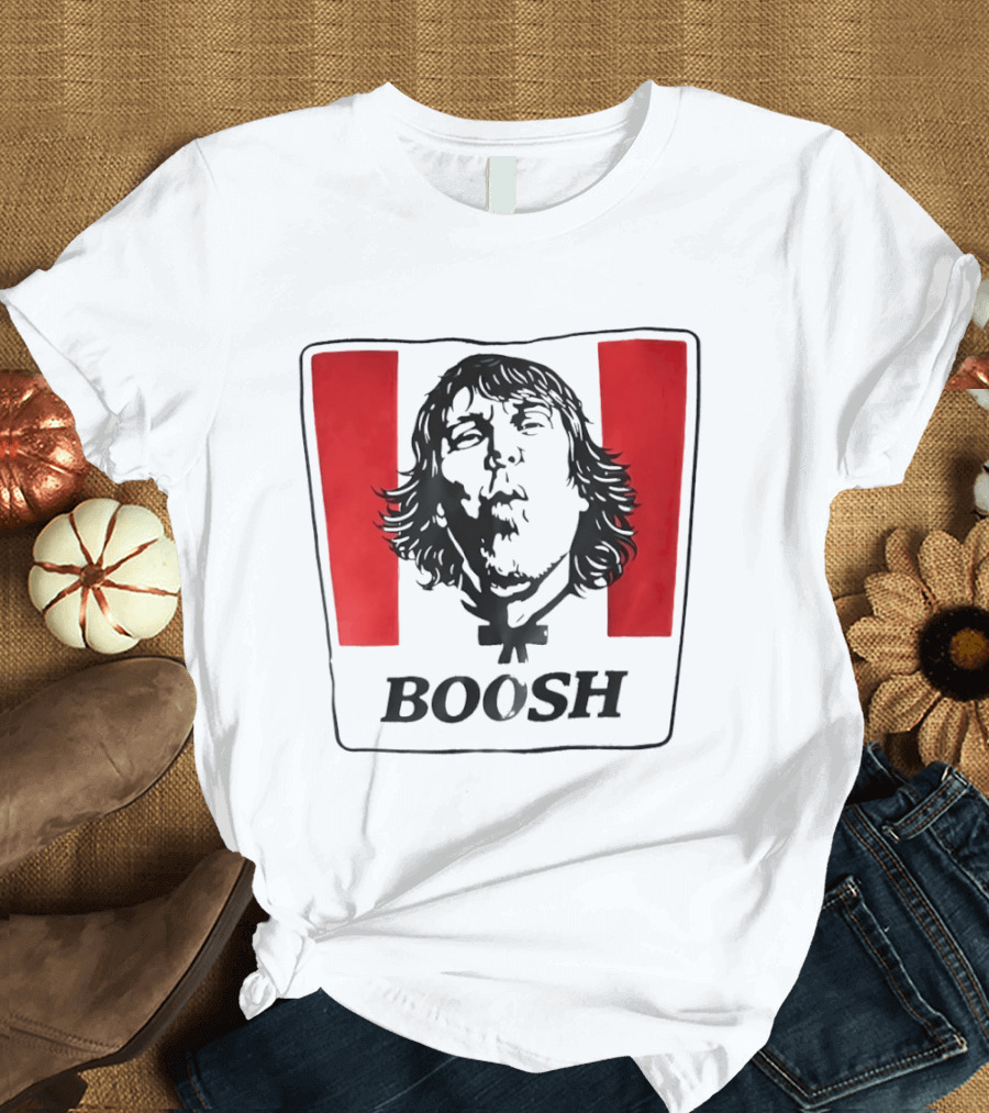 The Mighty Boosh Boosh Face Red Stripes T-Shirt