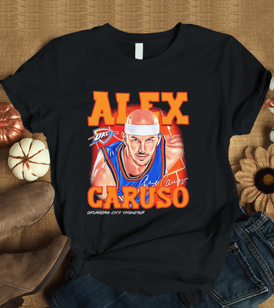 Alex Caruso Oklahoma City Thunder OKC Basketball Airbrush T-Shirt