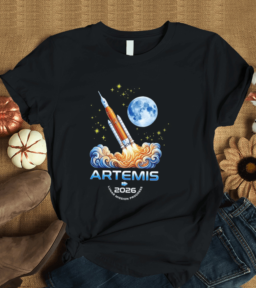 Artemis II 2026 NASA Moon Rocket Launch Space Program T-Shirt