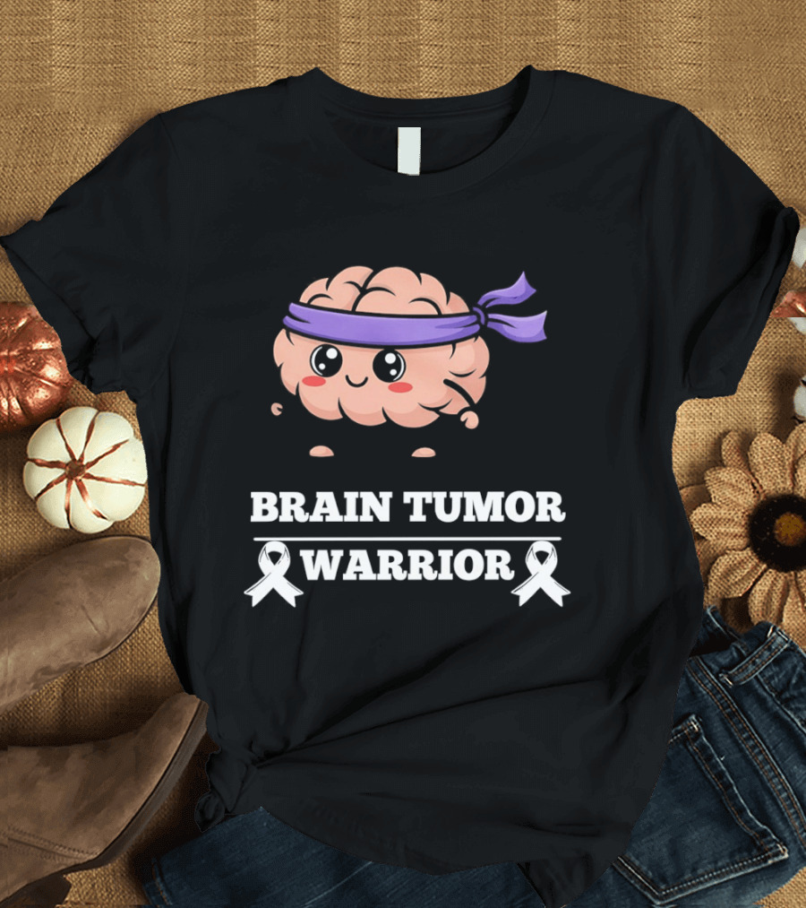 Brain Tumor Warrior Awareness Hope Strength Survivor T-Shirt