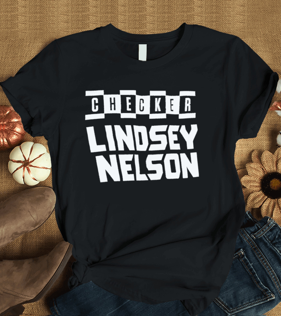 Lindsey Nelson Checker Tennessee Volunteers Baseball T-Shirt