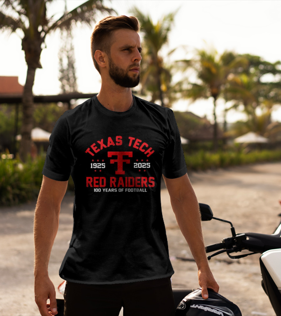 Texas Tech Red Raiders 1925 2025 100 Years Of Football T-Shirt