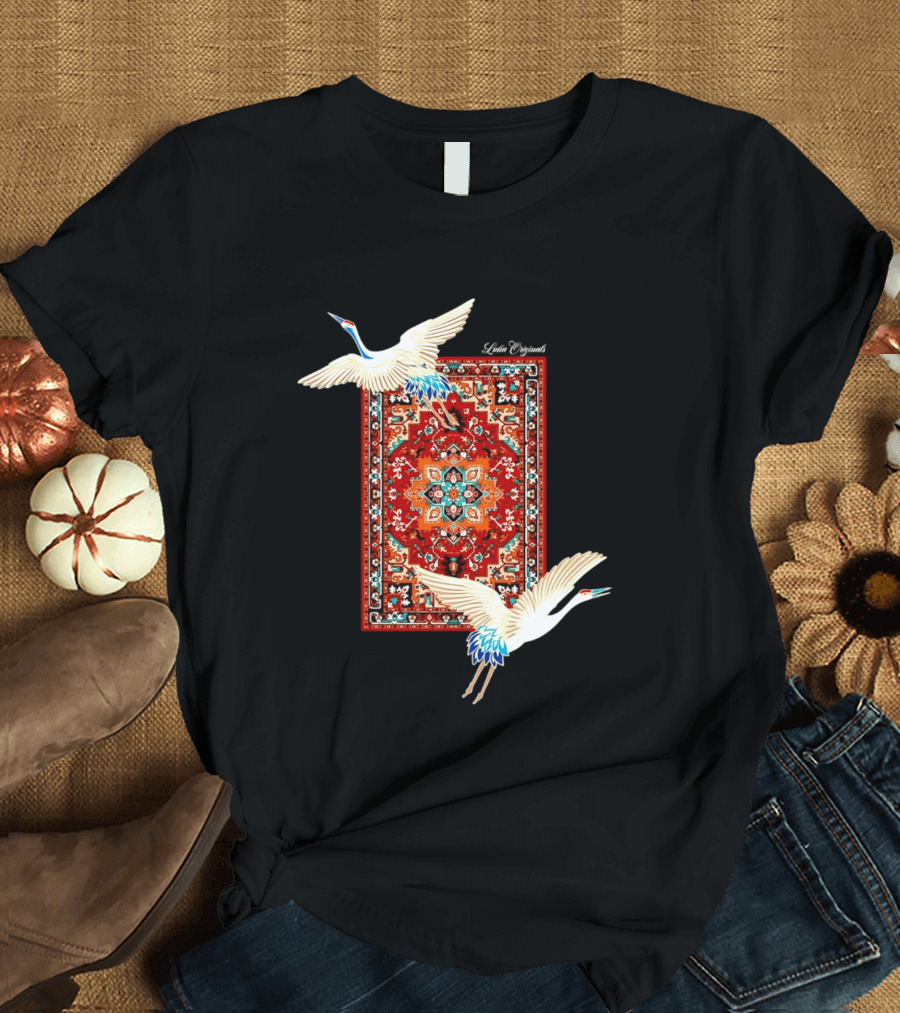 Fly Your Own Way Oriental Crane Carpet T-Shirt