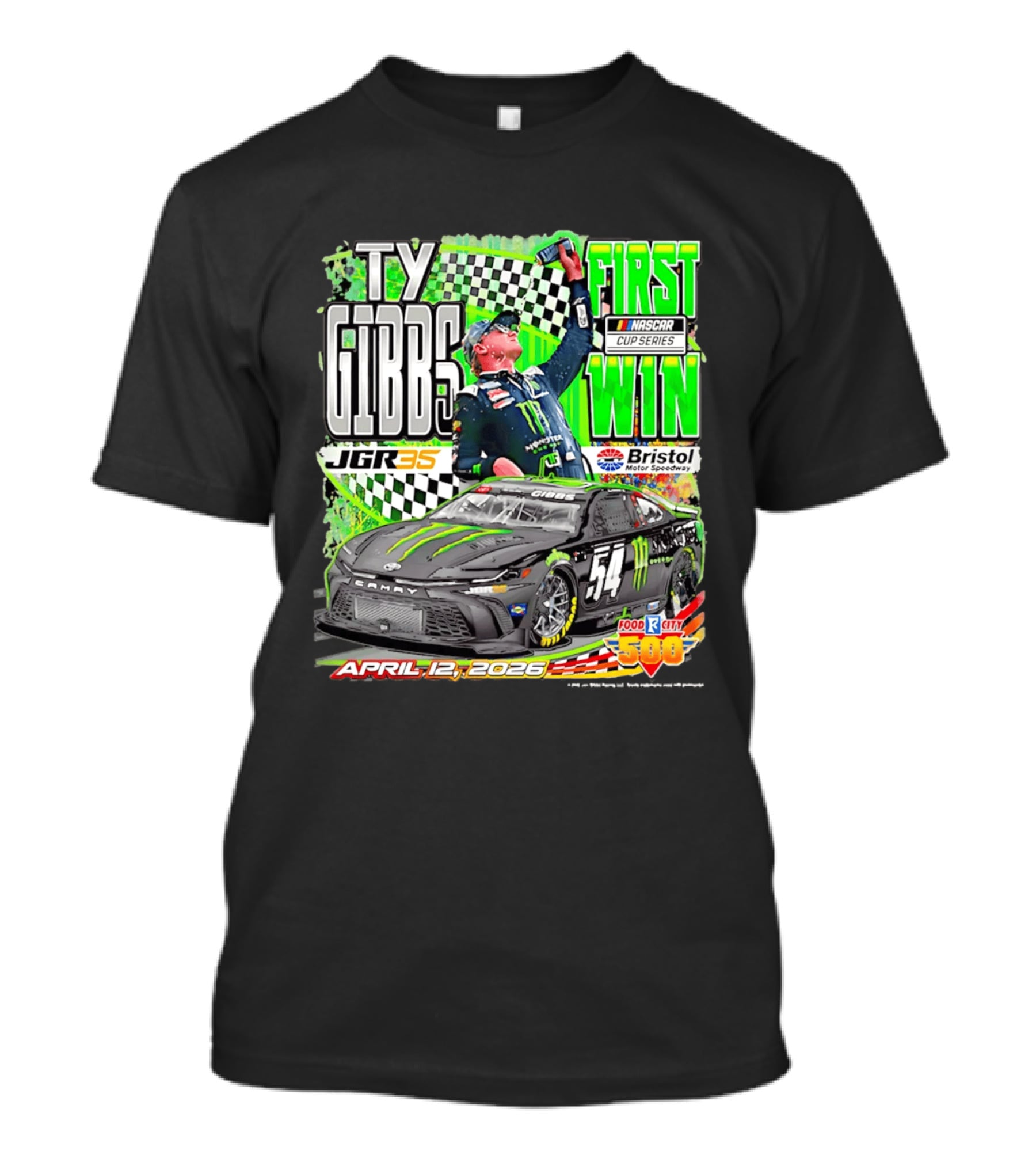 Ty Gibbs First NASCAR Cup Series Win April 12 2026 Bristol Motor Speedway T-Shirt
