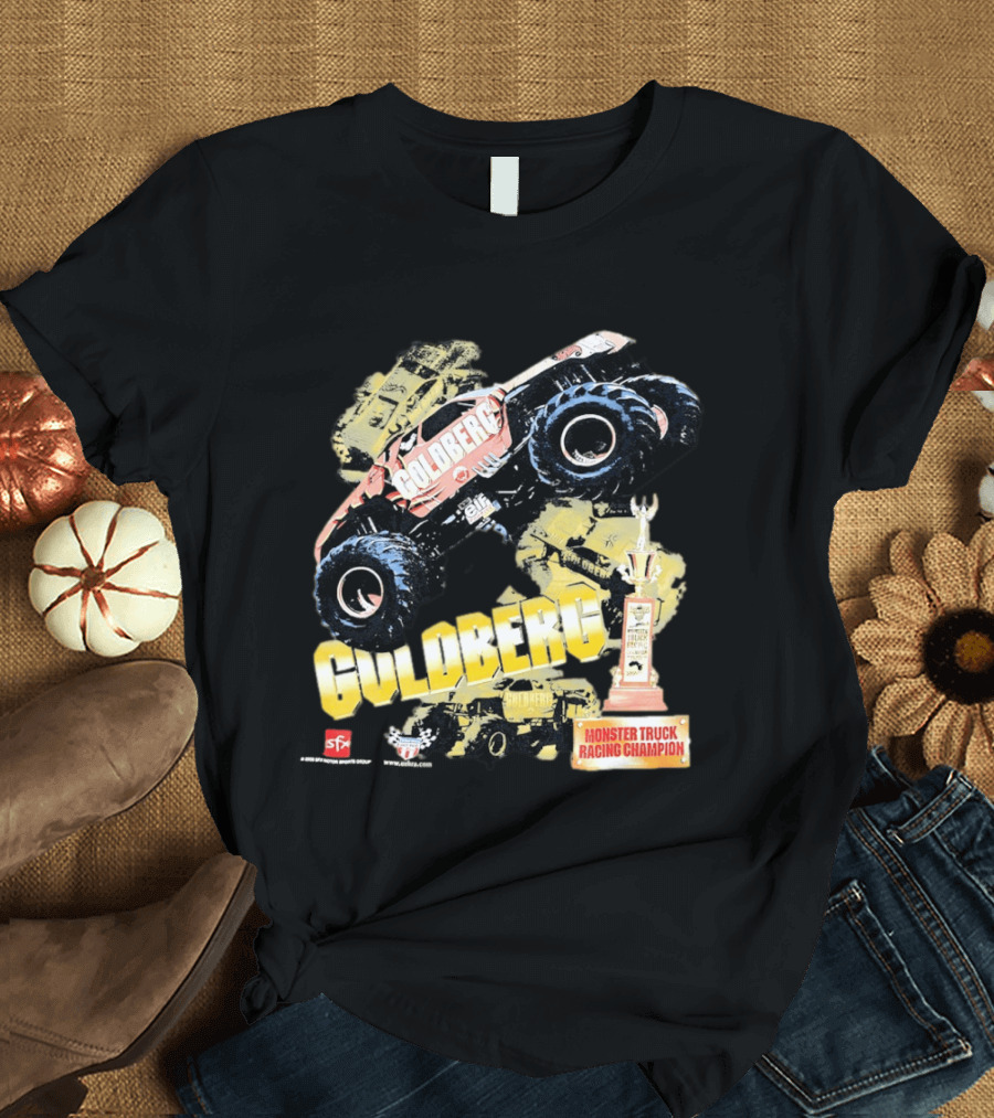 GOLDBERG Monster Truck Racing Champion Trophy SFX Block Party T-Shirt