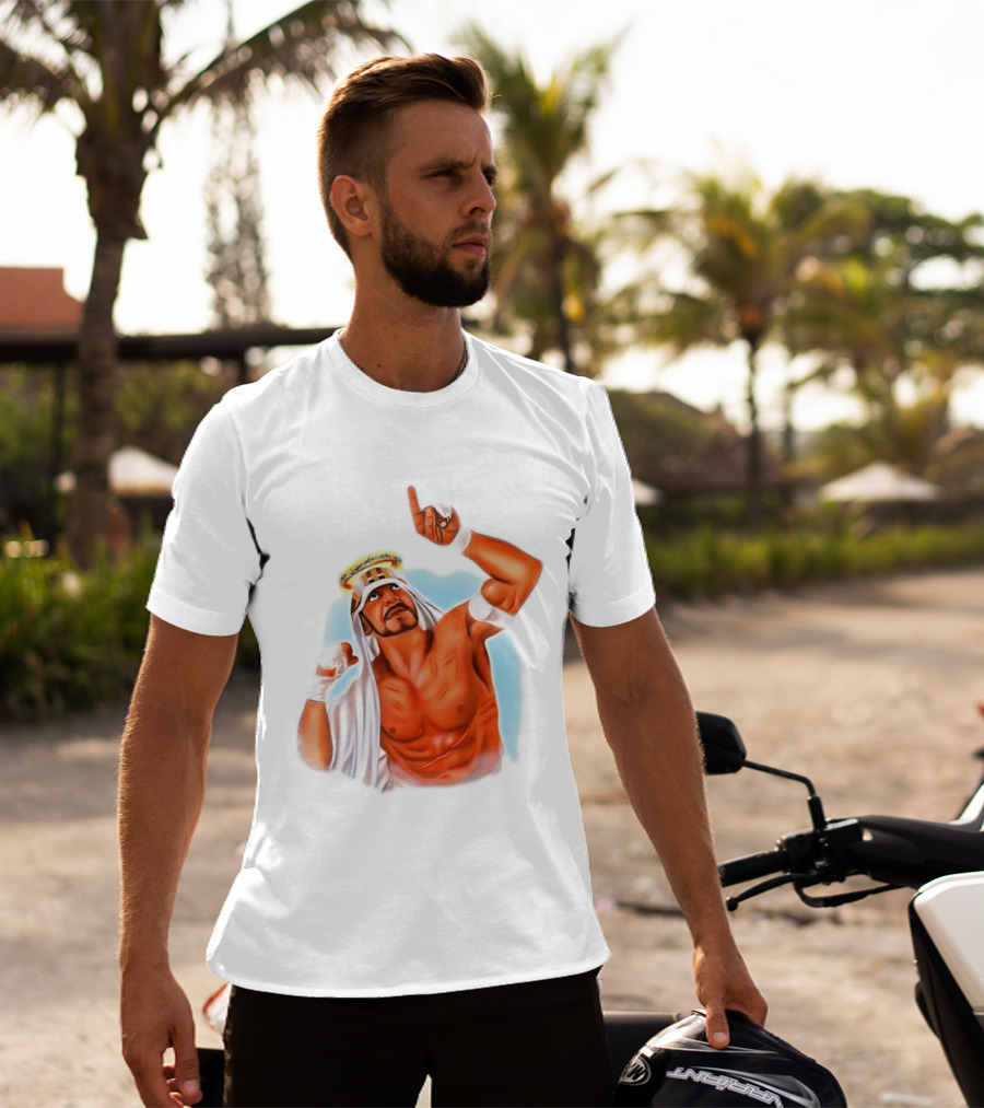 Sabu Airbrush Professional Wrestling Legend Iconic Pose T-Shirt