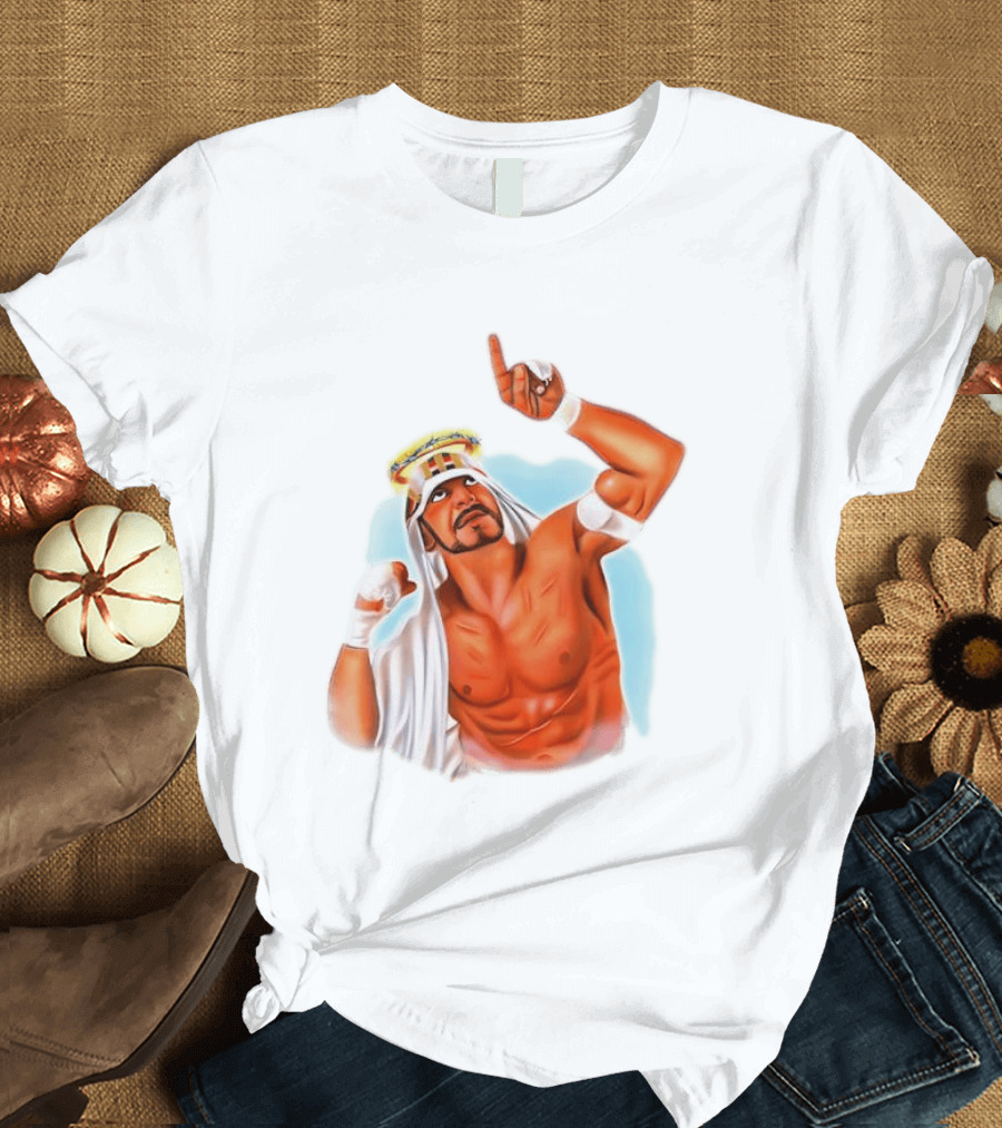 Sabu Airbrush Professional Wrestling Legend Iconic Pose T-Shirt