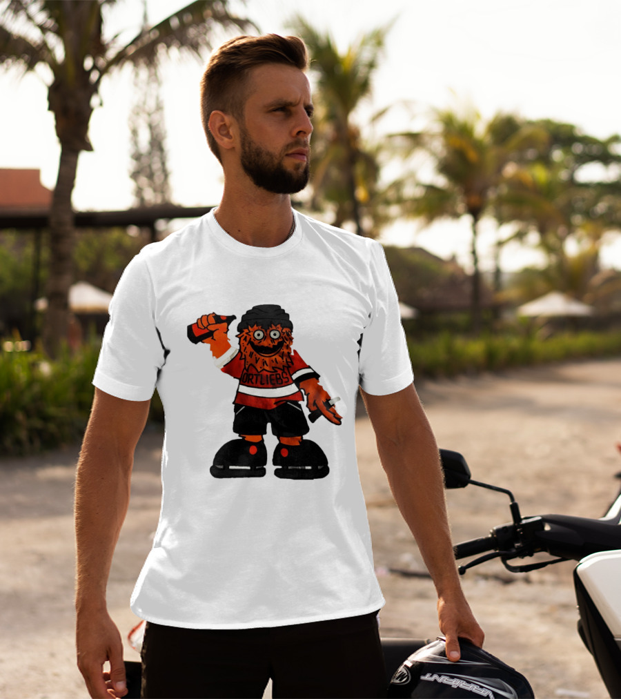 Gritty Philadelphia Flyers Hockey Club Ortliebs Mascot Pose T-Shirt