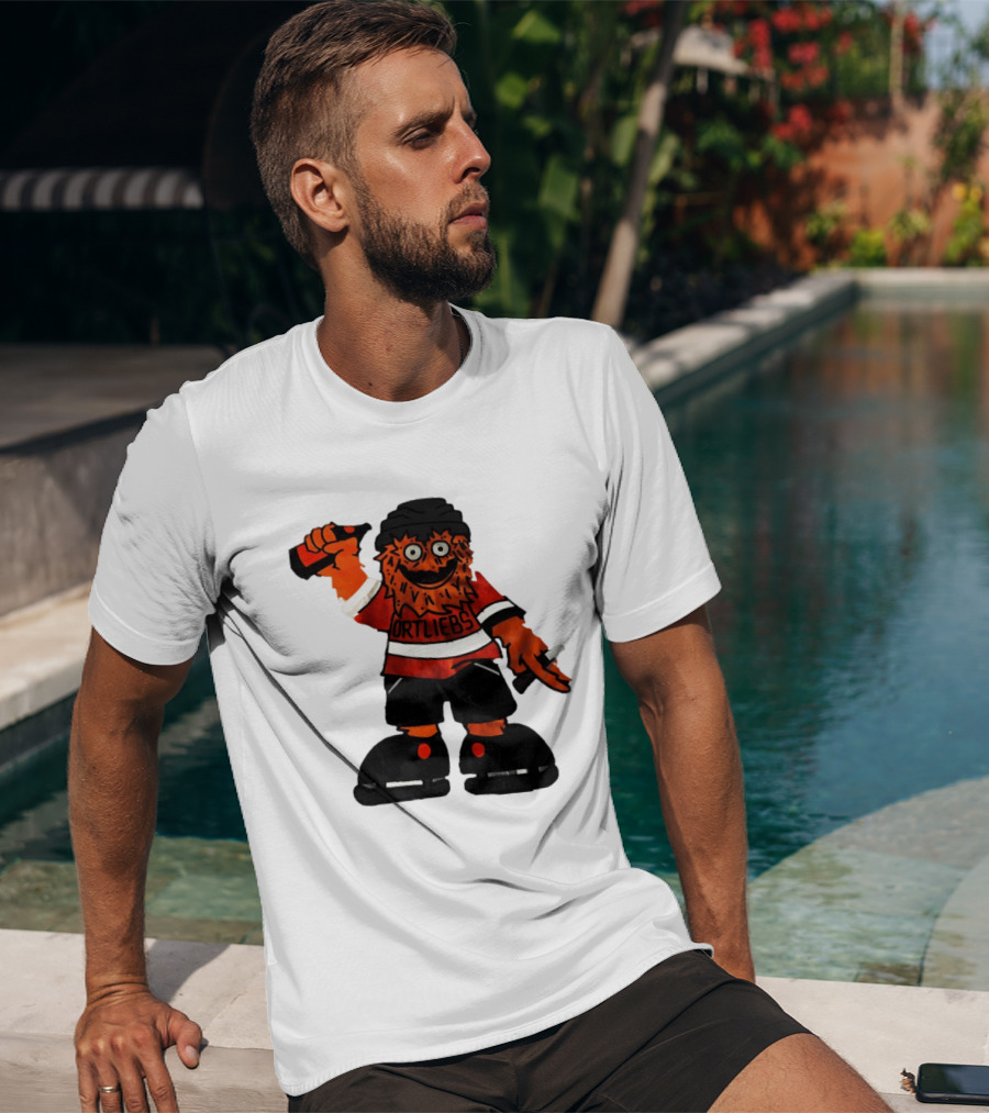 Gritty Philadelphia Flyers Hockey Club Ortliebs Mascot Pose T-Shirt