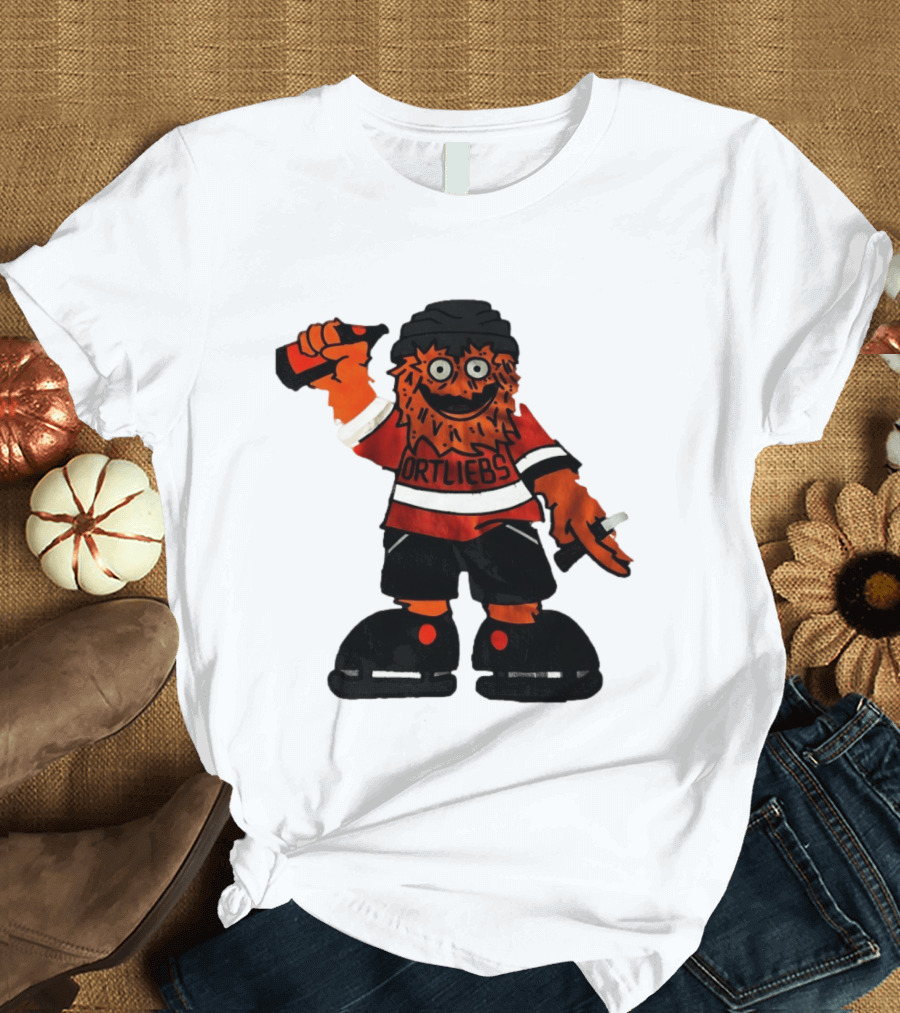 Gritty Philadelphia Flyers Hockey Club Ortliebs Mascot Pose T-Shirt