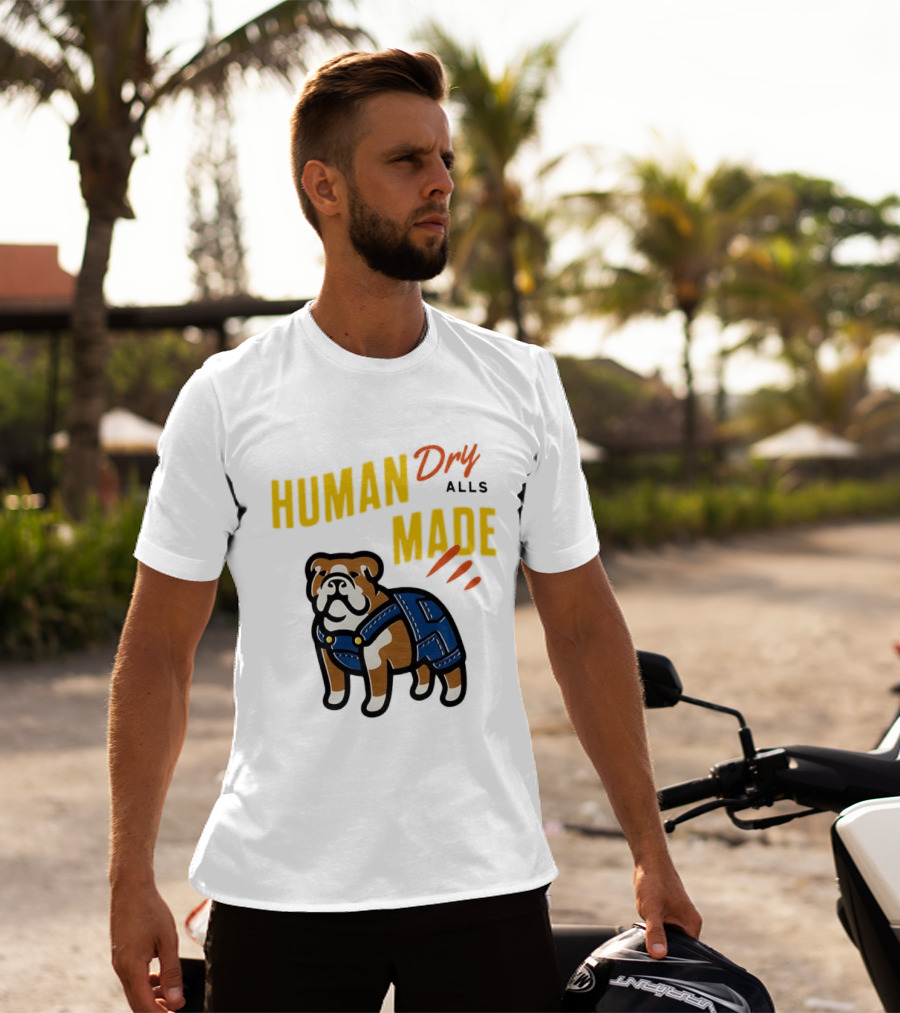 Human Made Dry Alls Bulldog In Overalls T-Shirt