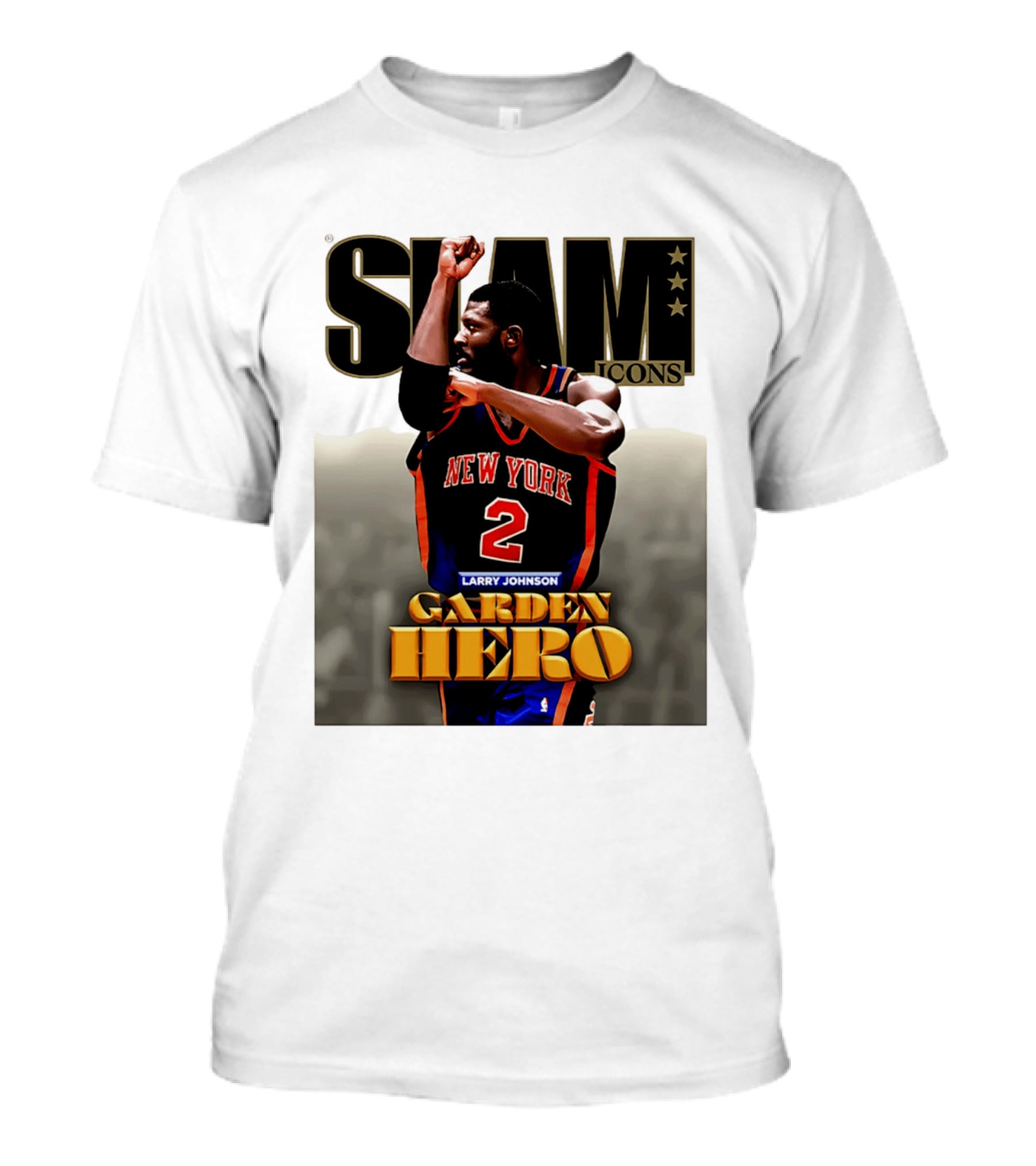 Slam Icons Larry Johnson New York 2 Garden Hero T-Shirt