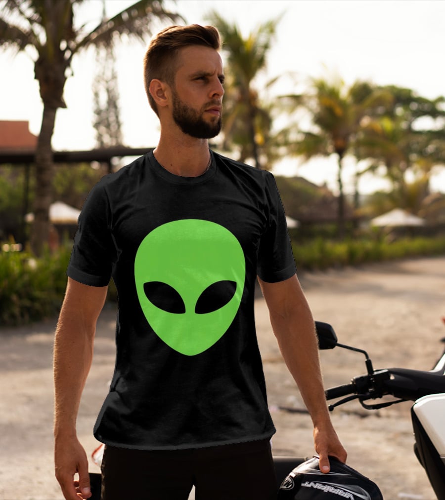Alien Face 2026 Green Mask T-Shirt