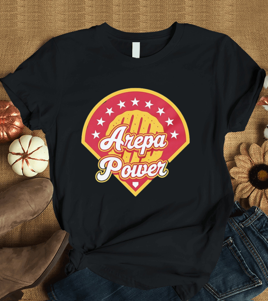 Arepa Power Honor Venezuelan MLB Players Red Baseball T-Shirt