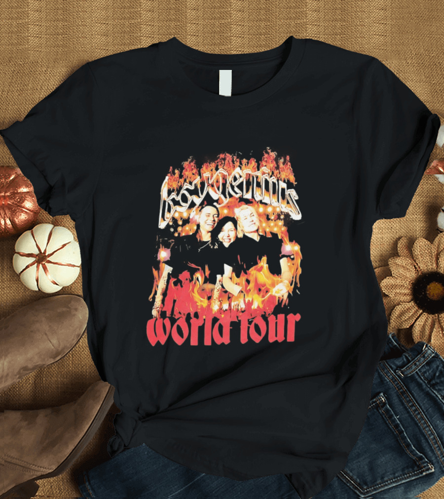 Boygenius World Tour Flaming Portraits T-Shirt