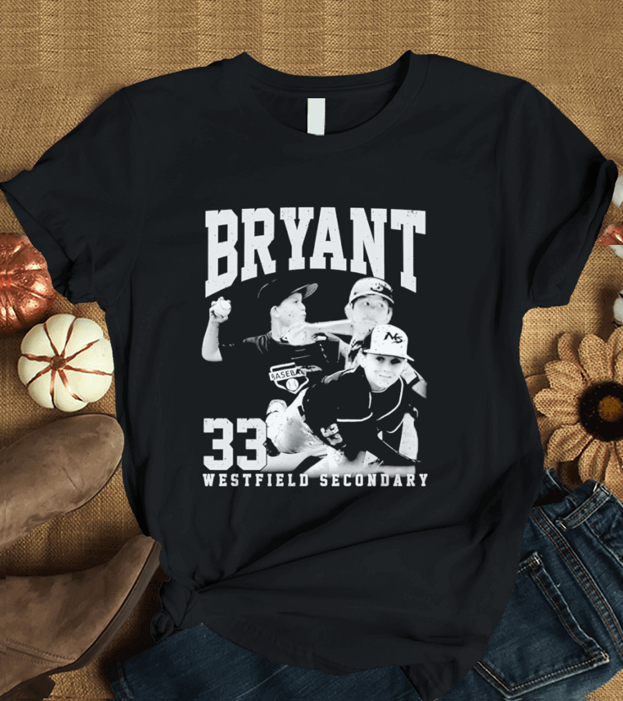 Bryant 33 Westfield Secondary Baseball Player T-Shirt