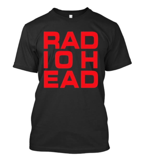 Radiohead BK 25 Bassic Red Text Block T-Shirt