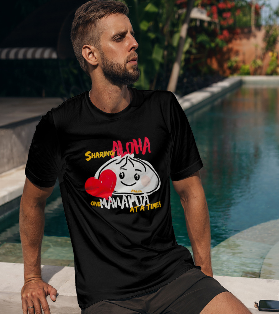 Sharing Aloha One Manapua At A Time Mana Heart T-Shirt