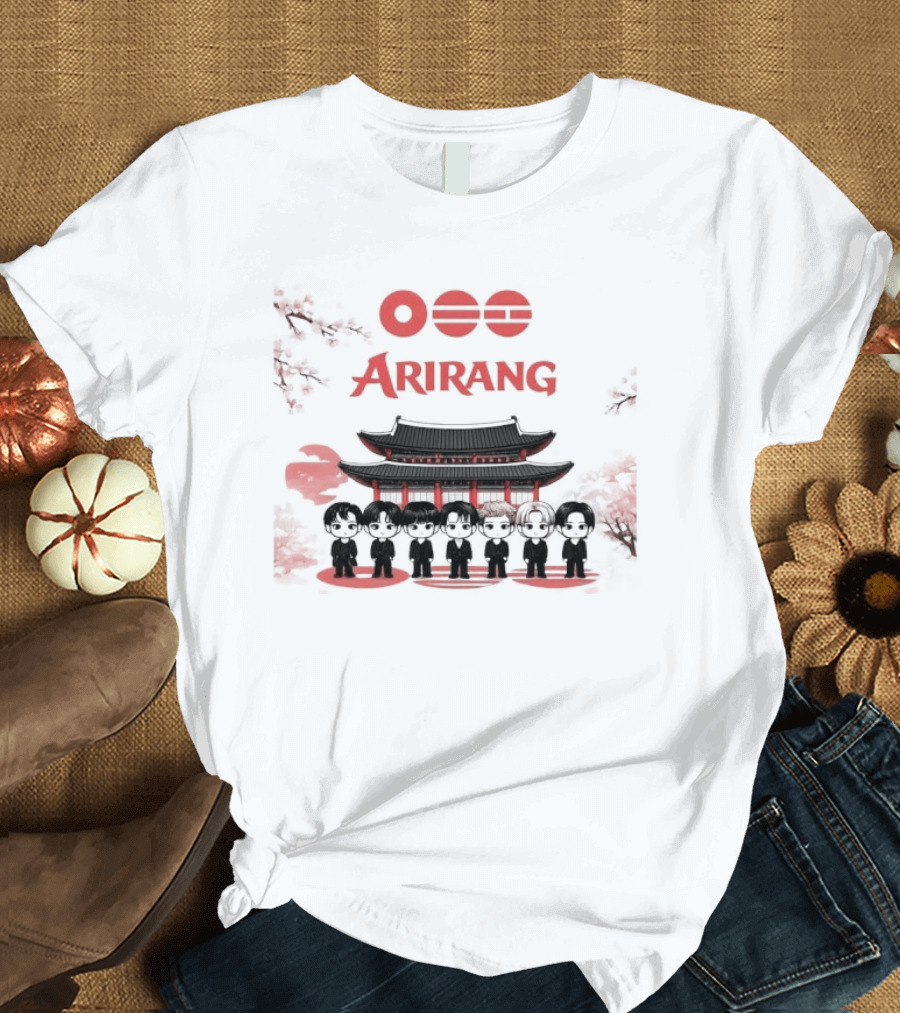 BTS Arirang World Tour 2026 Bangtan Idol Concert Palace Silhouette And Crowd T-Shirt