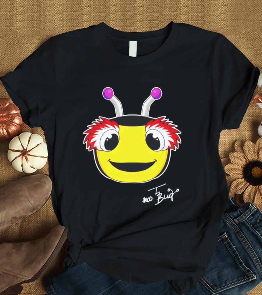 Tampa Bay Lightning Thunderbug Mascot Yellow Face Cartoon T-Shirt