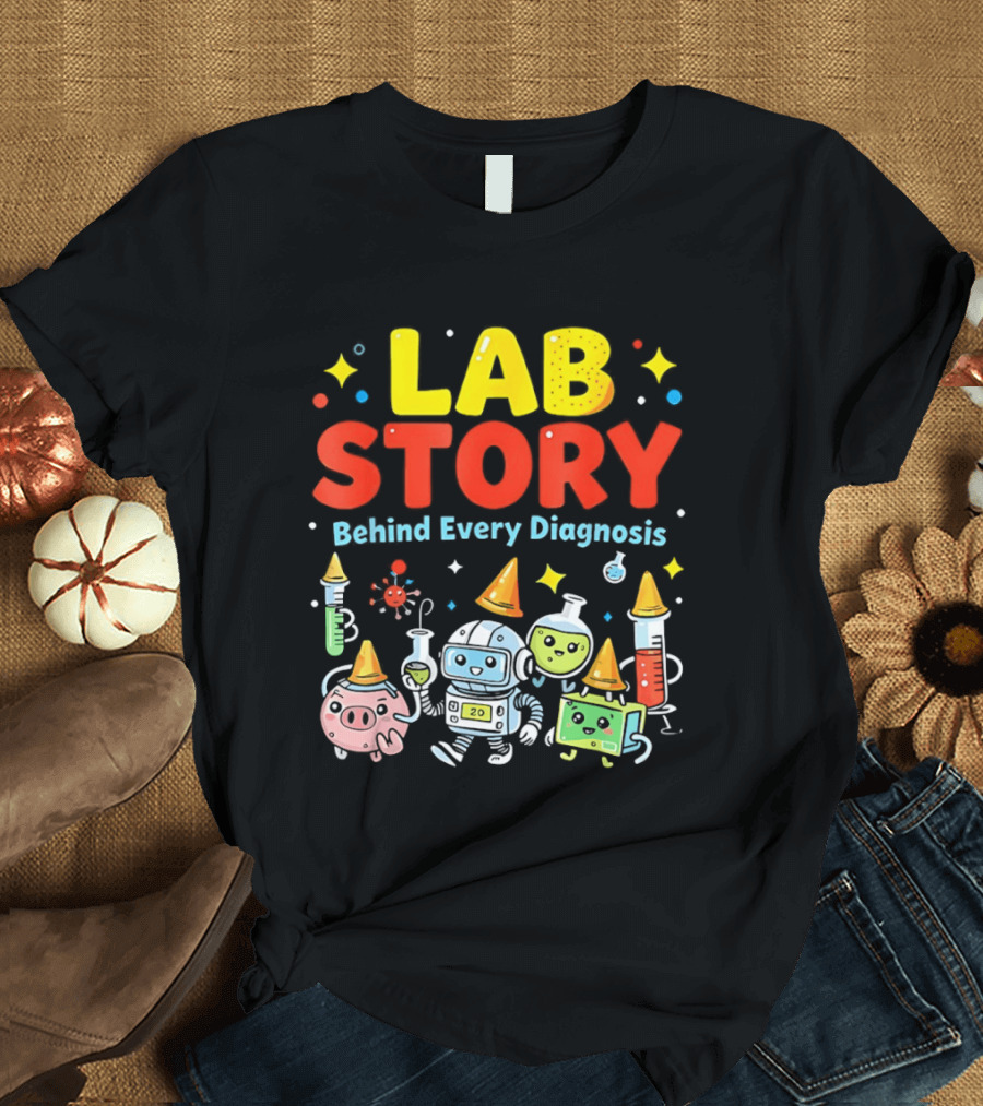 Lab Story Behind Every Diagnosis Week 2026 Medical Laboratory Technician Team T-Shirt