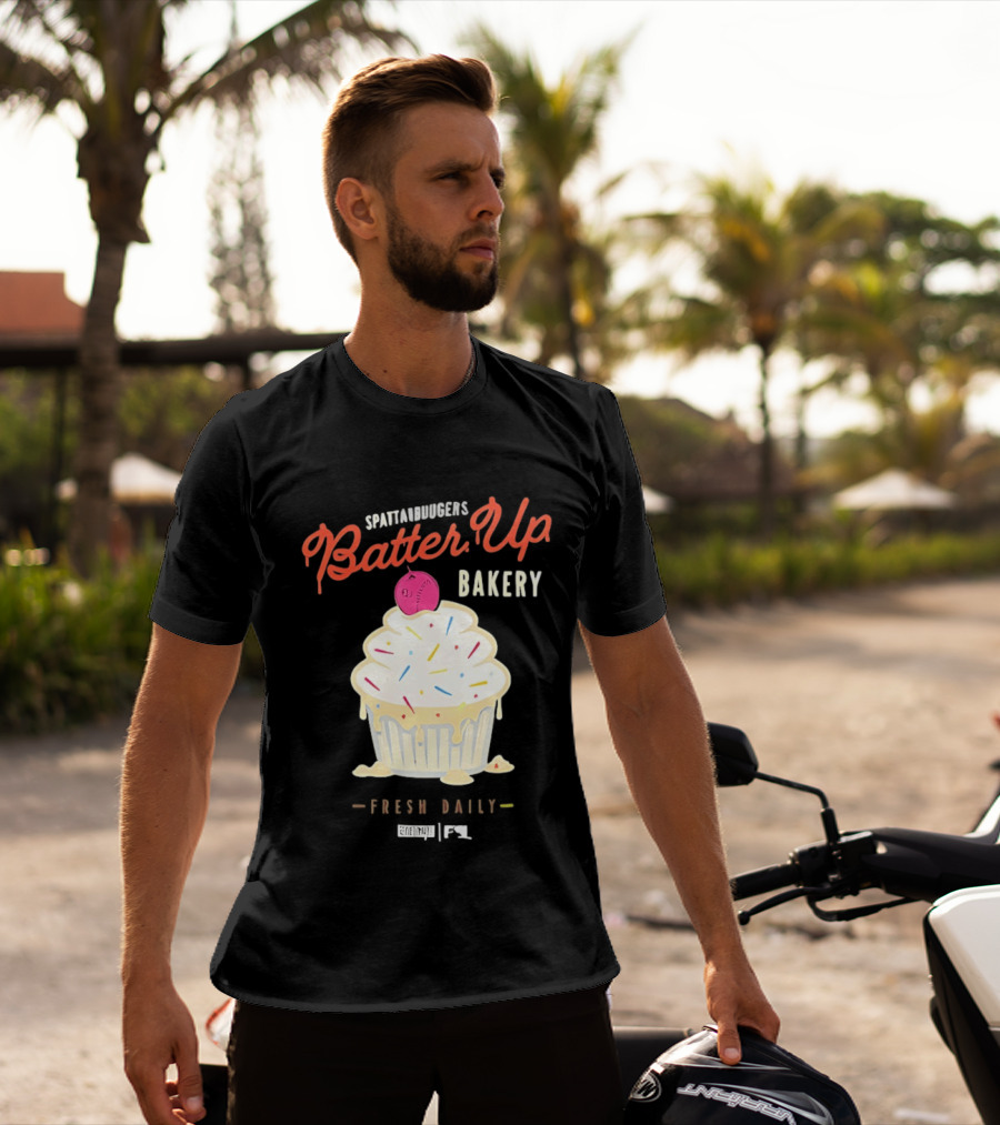 Batter Up Bakery Fresh Daily Cupcake Baseball T-Shirt