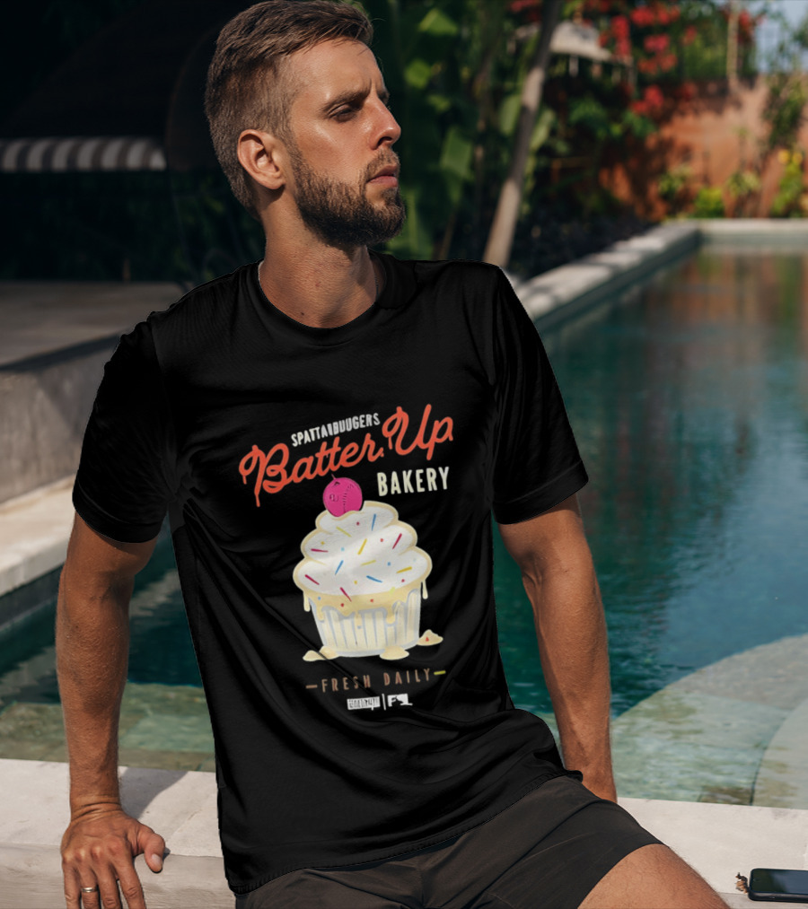 Batter Up Bakery Fresh Daily Cupcake Baseball T-Shirt