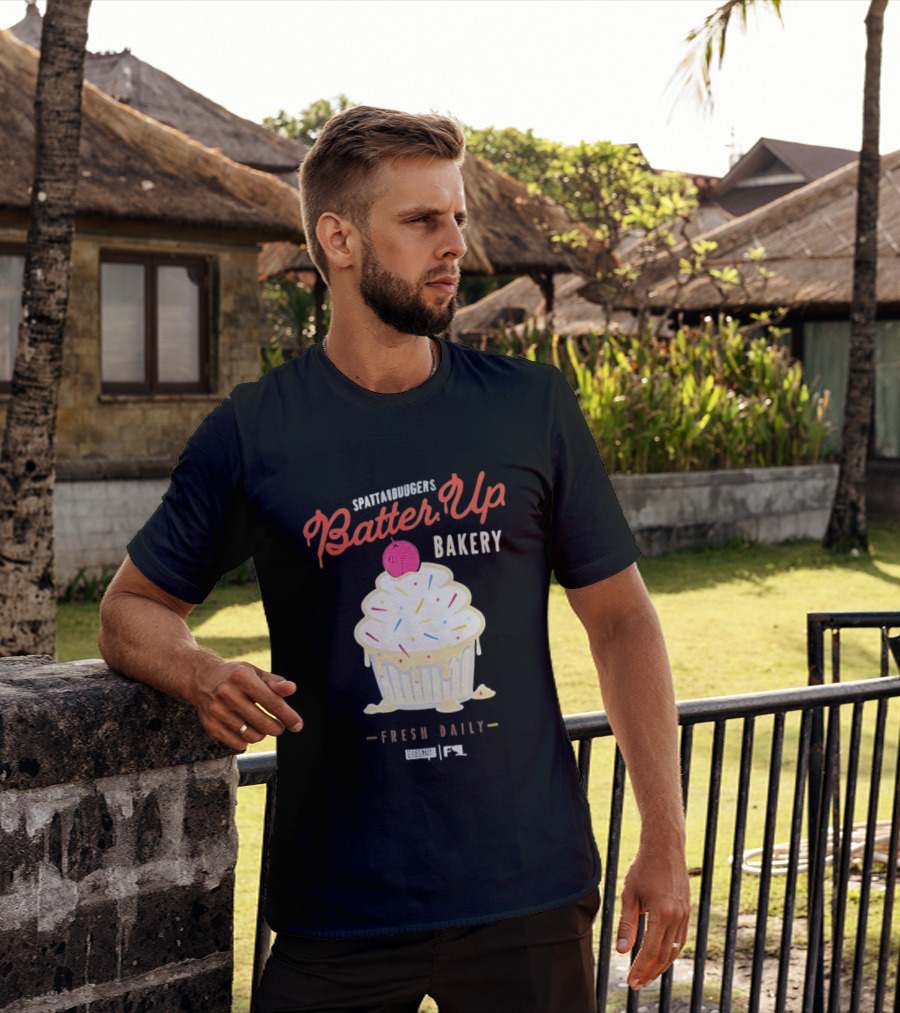 Batter Up Bakery Fresh Daily Cupcake Baseball T-Shirt