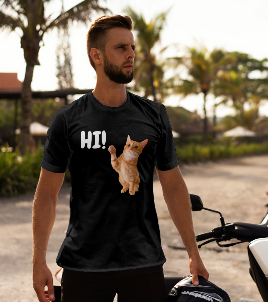 Cat Dandy Hi Paw Wave T-Shirt