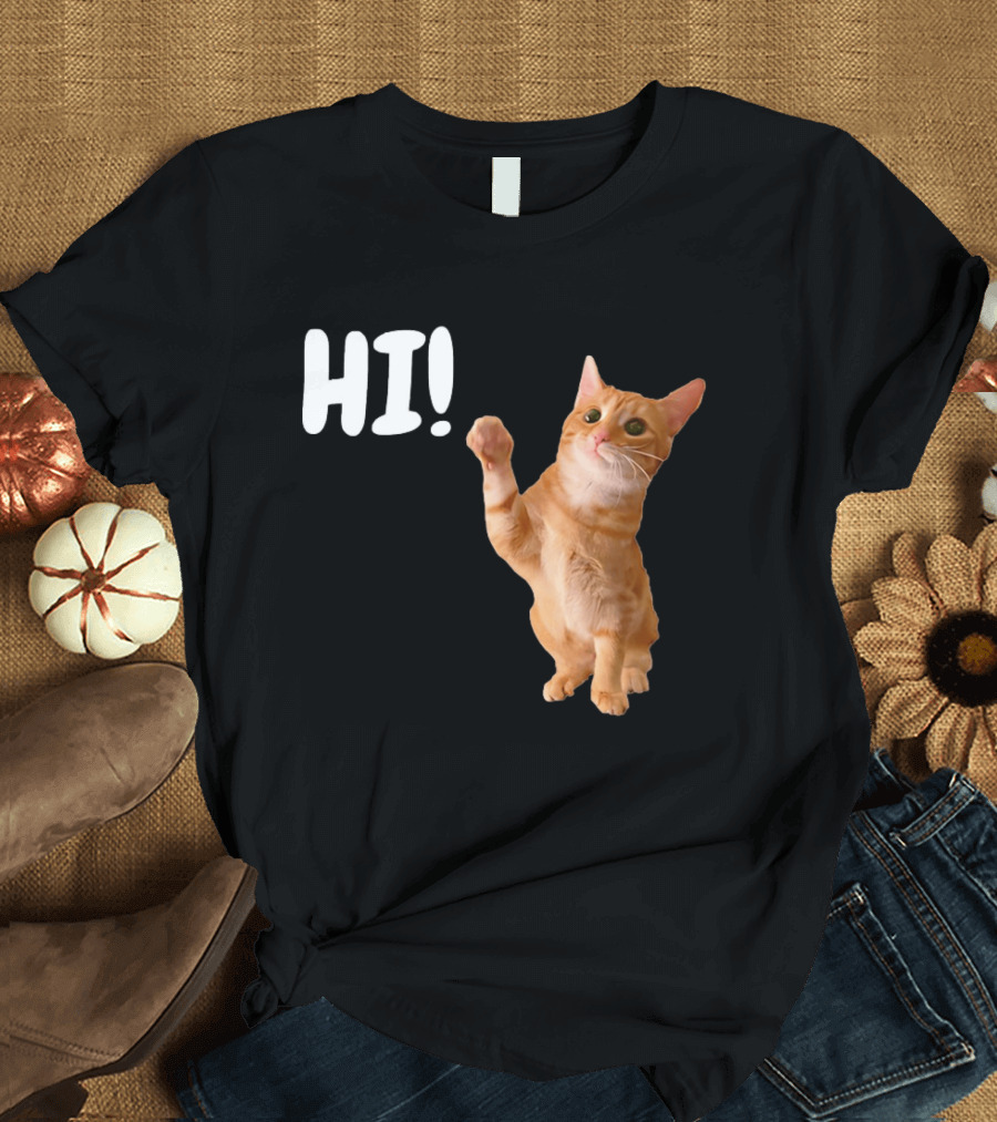 Cat Dandy Hi Paw Wave T-Shirt