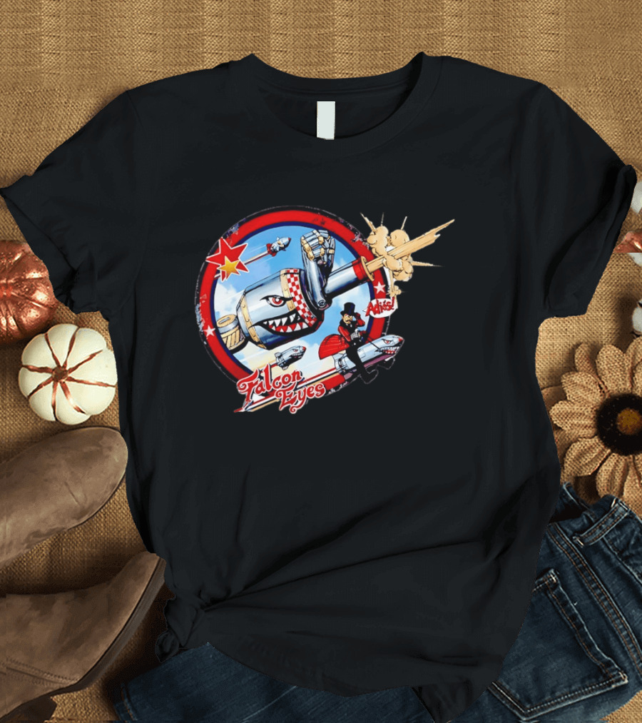 Falcon Eyes WWII Fighter Jet Adios Rocket Punch Action T-Shirt