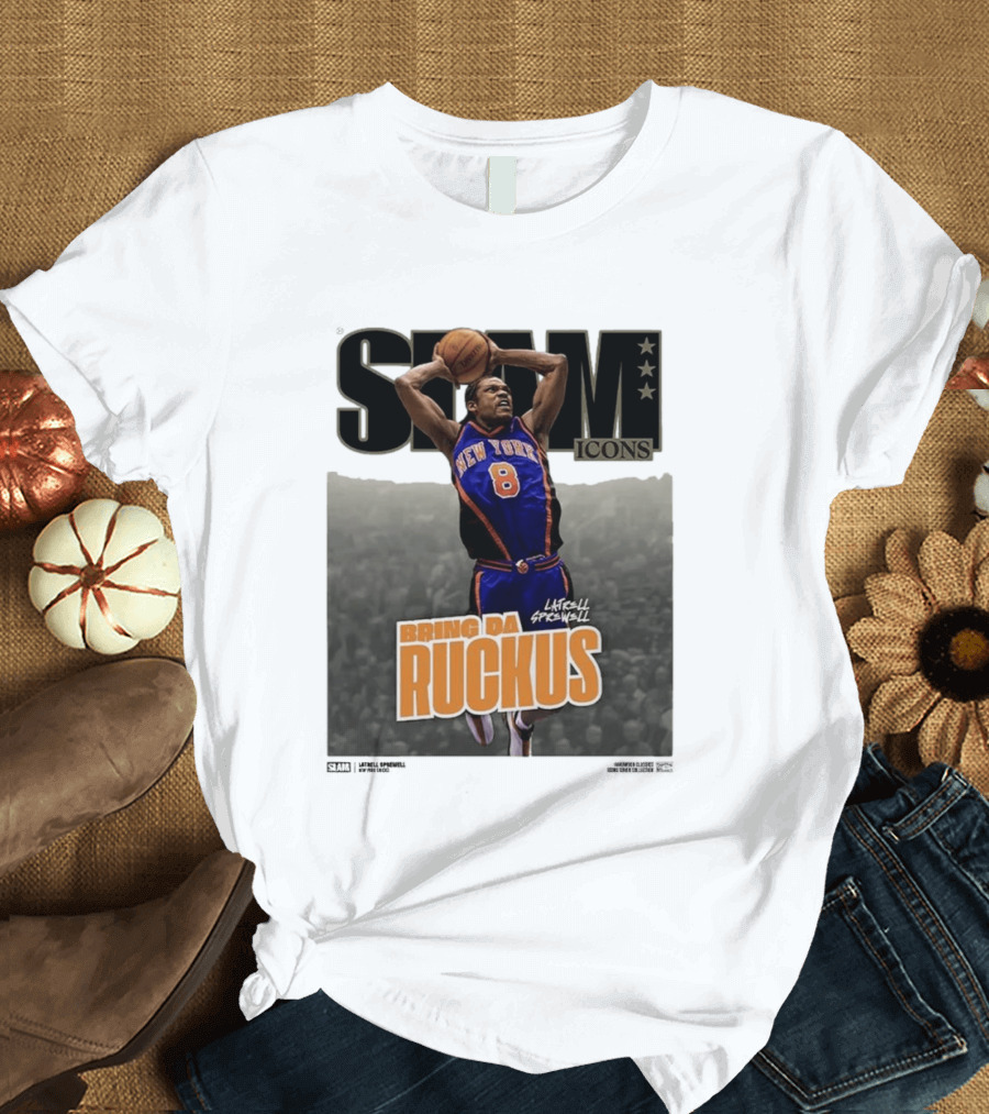 Slam Icons Latrell Sprewell Bring Da Ruckus New York Knicks T-Shirt