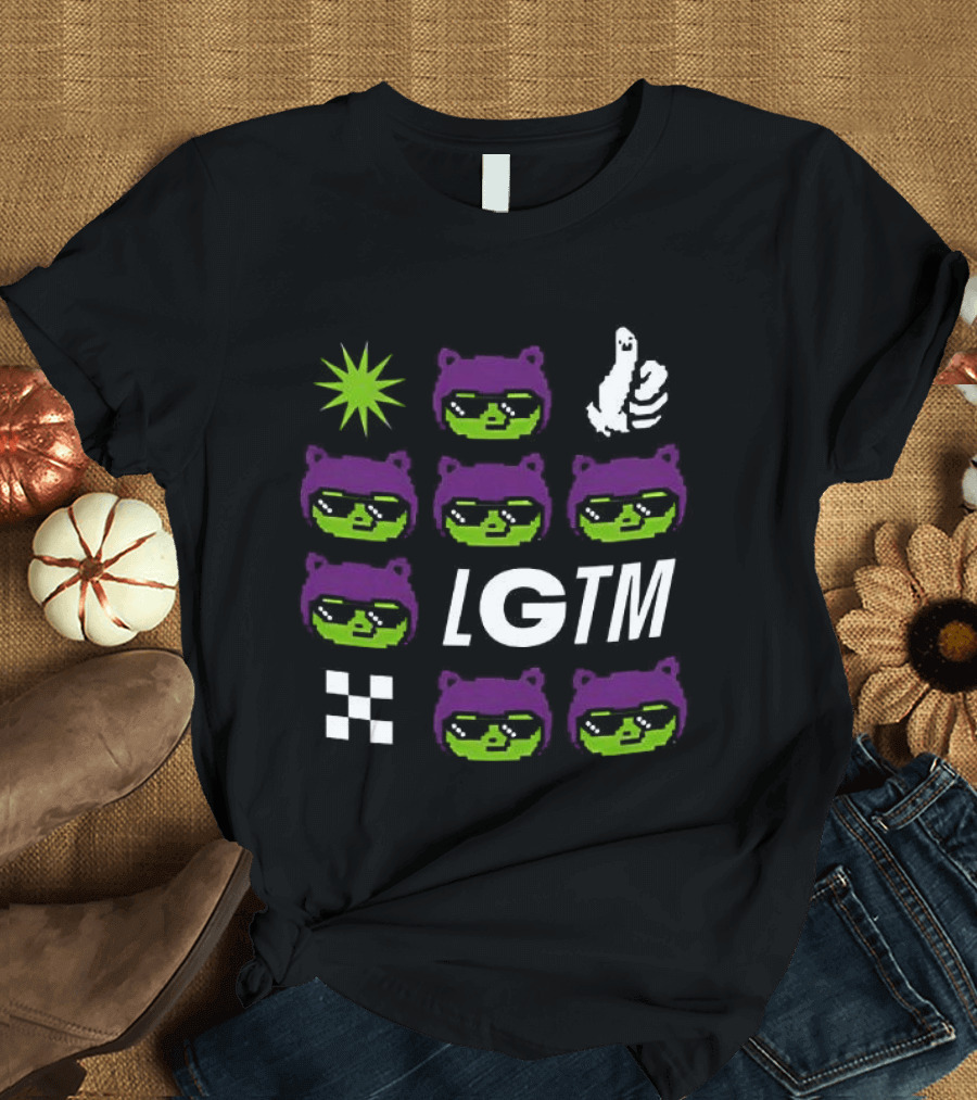 LGTM Grand Prix Green Faces And Thumbs Up T-Shirt