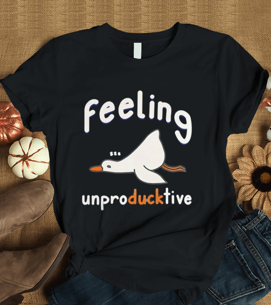 Feeling UnproDUCKtive Funny Sleeping Duck T-Shirt