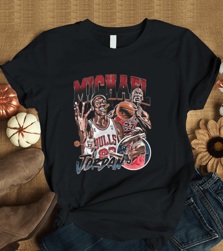 Michael Jordan Chicago Bulls NBA 90's Basketball Legend 23 T-Shirt