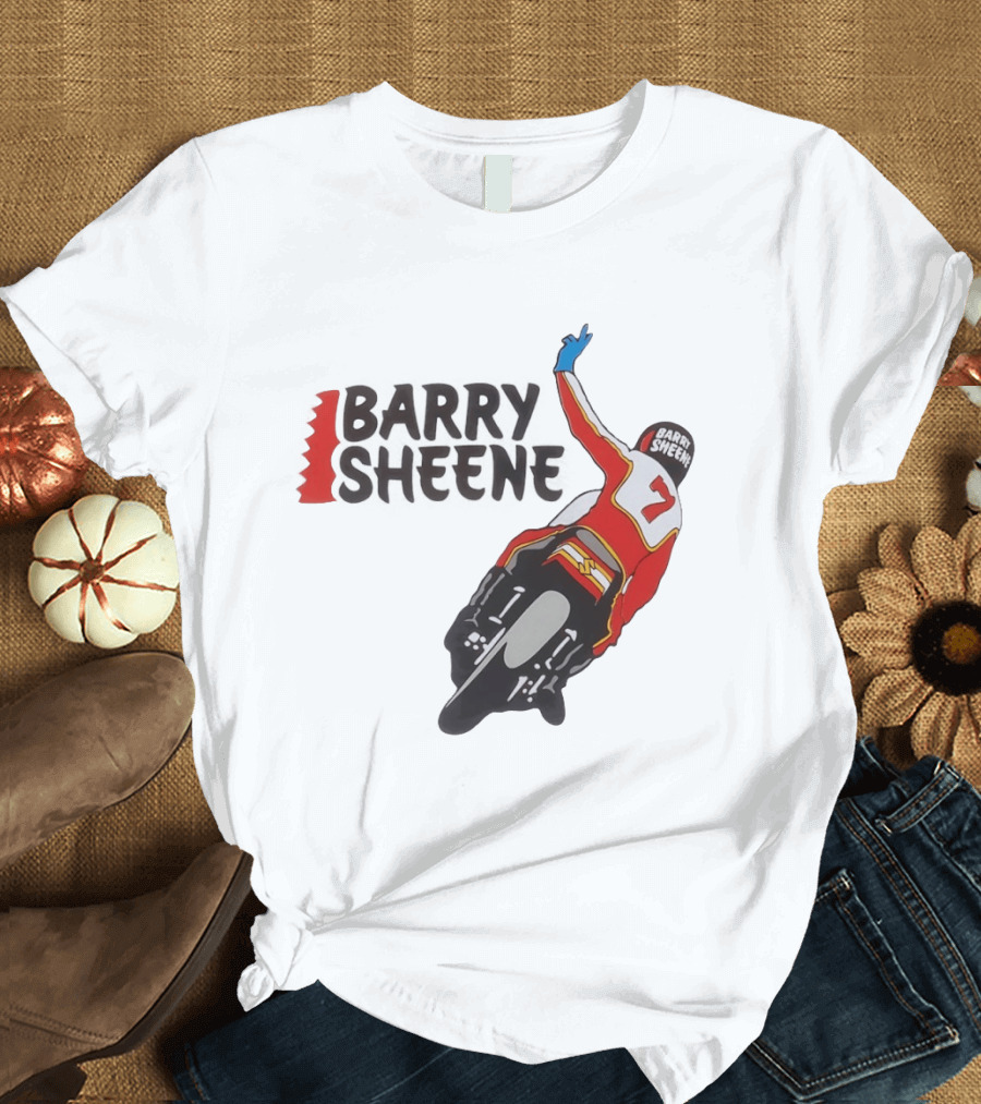 Barry Sheene Racing Number 7 Vintage Motorcycle Racer T-Shirt