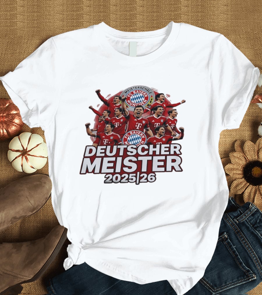 FC Bayern Munich Deutscher Meister 2025 2026 Celebration T-Shirt