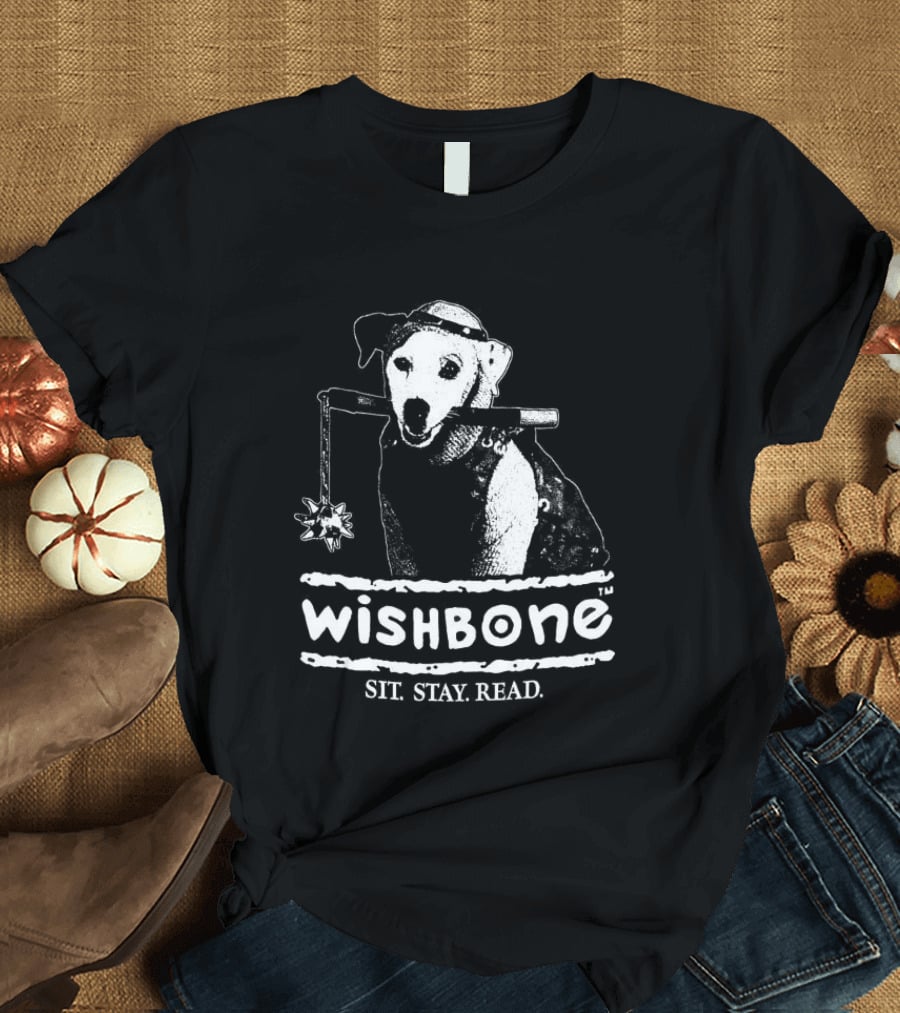 Wishbone Sit Stay Read Dog 1990 T-Shirt