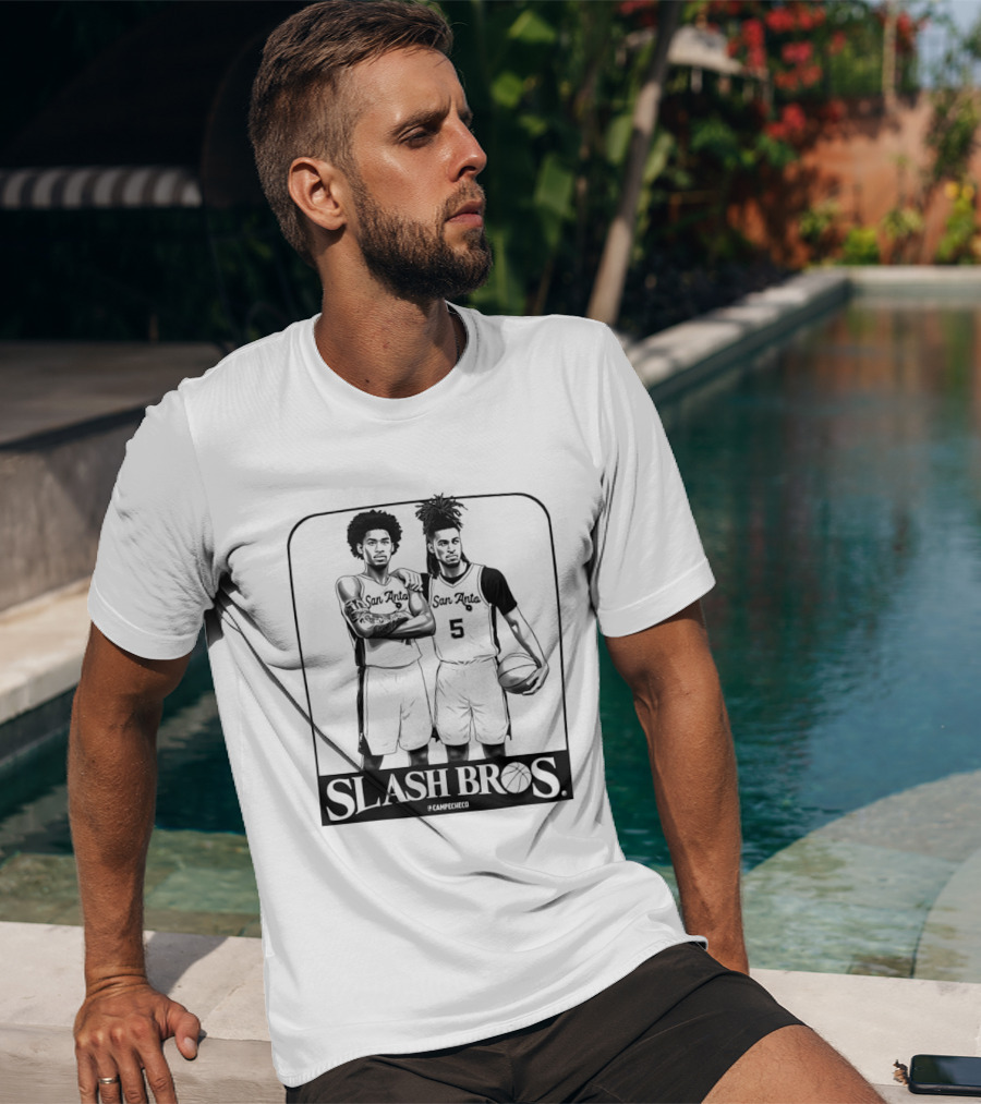 Stephon Castle Dylan Harper San Antonio Spurs Slash Bros Basketball Legends T-Shirt
