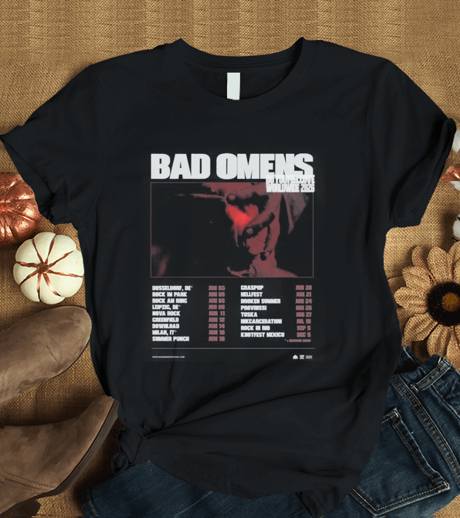 Bad Omens 2026 Worldwide Tour Dates T-Shirt
