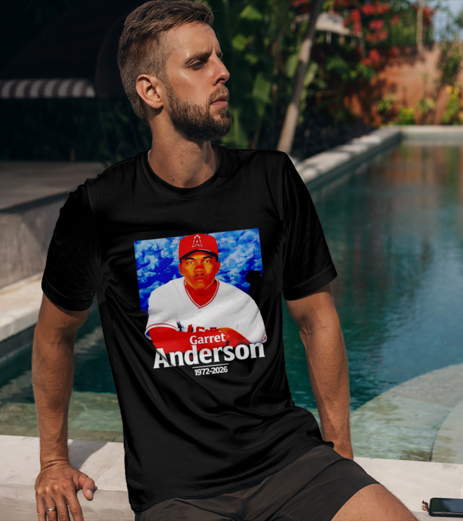Garret Anderson Angels Tribute Baseball Legend 1972 2026 T-Shirt