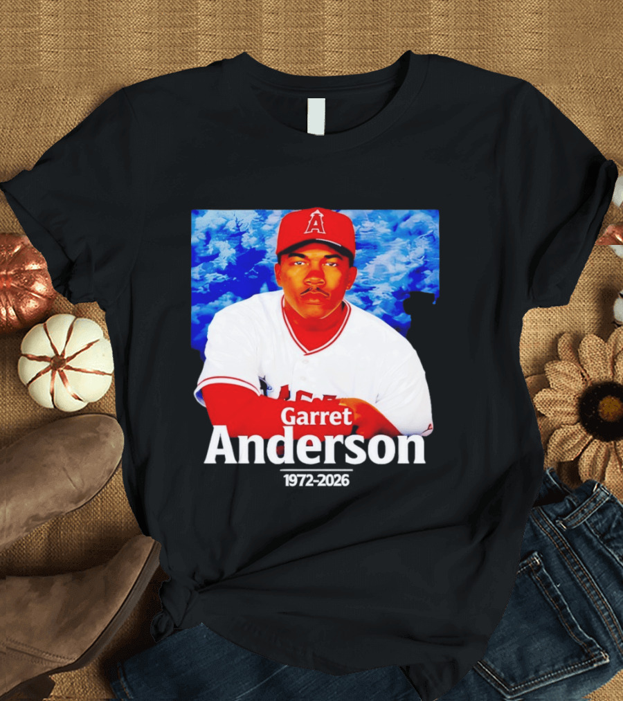 Garret Anderson Angels Tribute Baseball Legend 1972 2026 T-Shirt