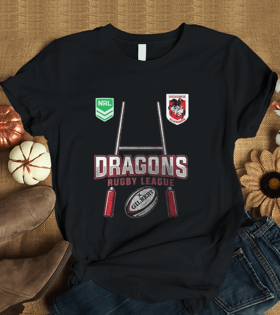 St George Illawarra Dragons Rugby League NRL Gilbert Ball T-Shirt
