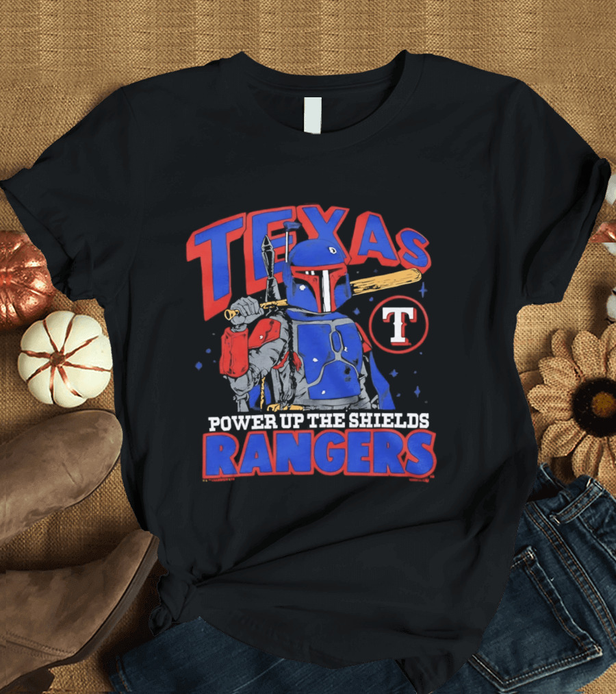 Texas Rangers Power Up The Shields With Star Wars Bounty Hunter Collaboration T-Shirt