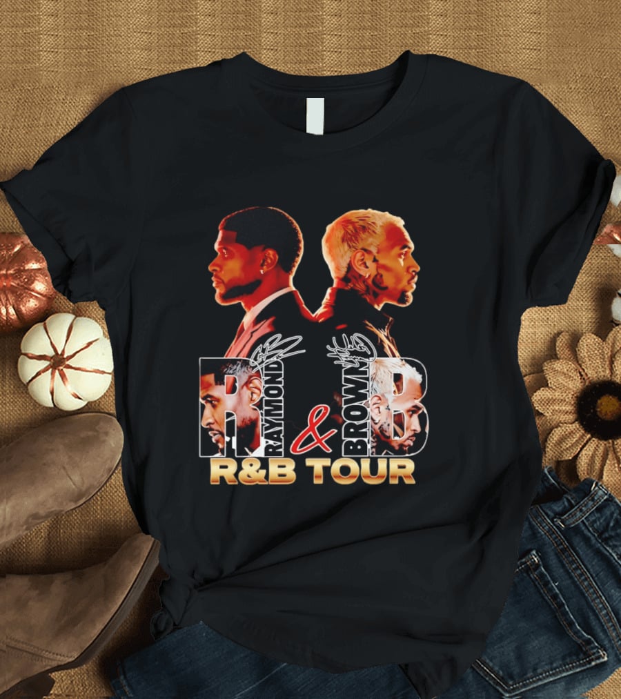 Usher Raymond And Chris Brown R&B Tour Turn One's Back Signature T-Shirt