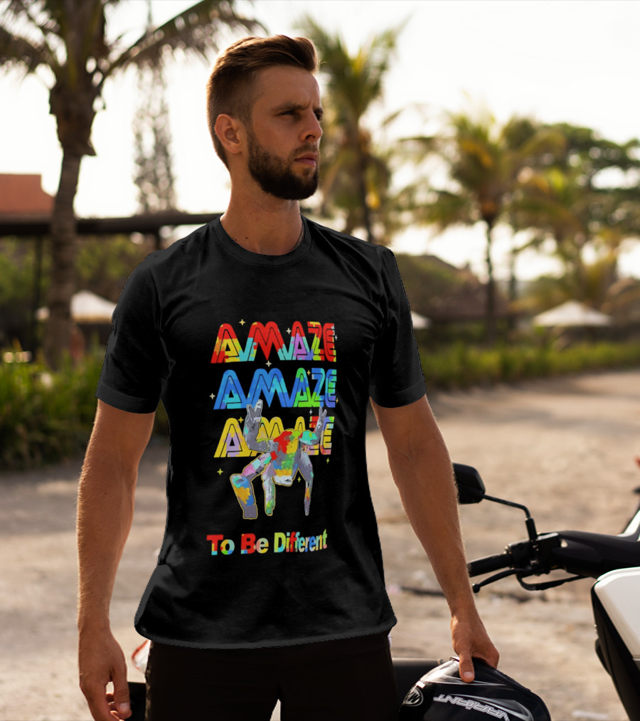 Amaze Amaze Amaze Colorful Support To Be Different T-Shirt