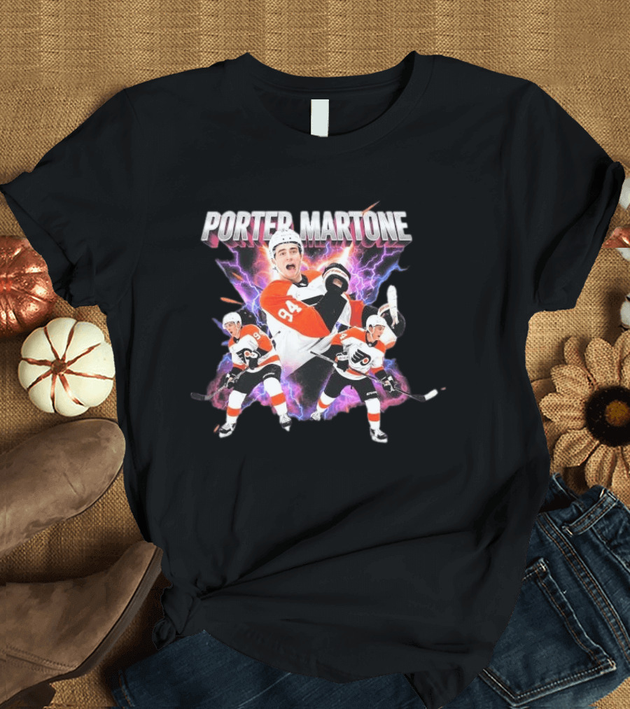 Porter Martone Flyers 94 Retro Bootleg Hockey Players T-Shirt
