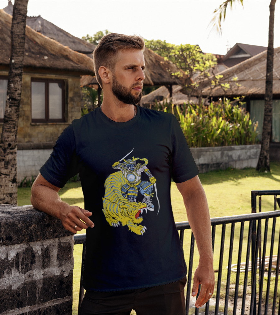 Buffalo Sabres Knight Battling Fierce Sabretooth Tiger T-Shirt